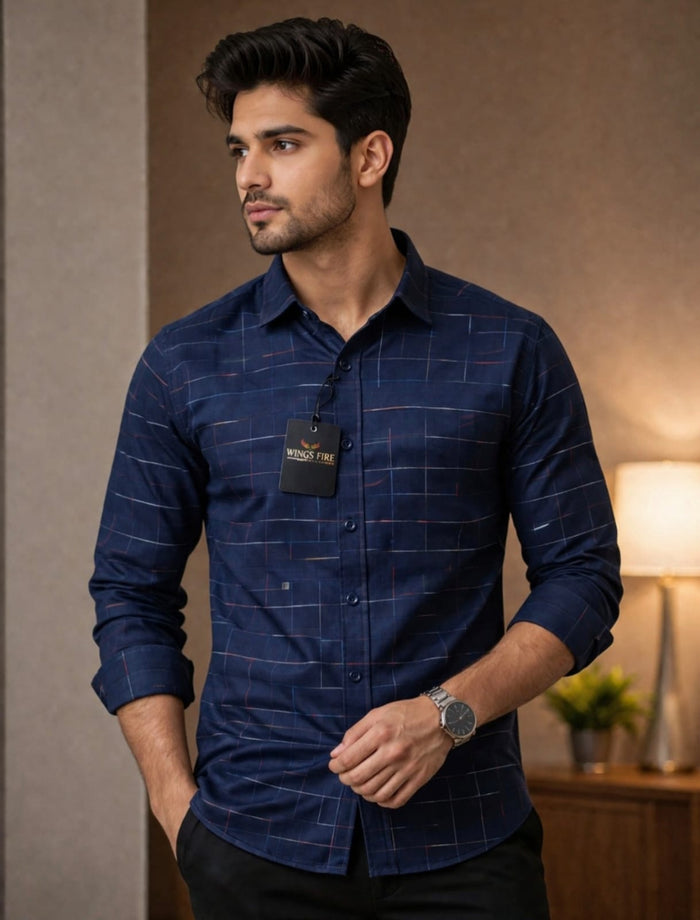 Premium Cotton Check Shirt for Men | Stylish Slim Fit Casual & Formal Wear