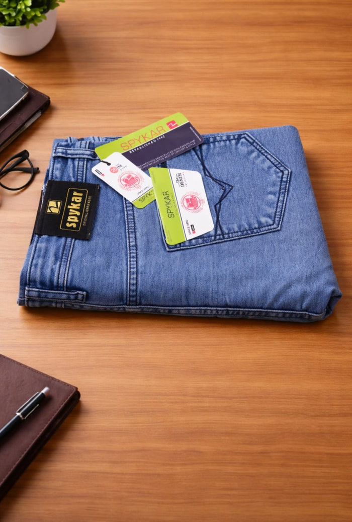 Men RFD Washed Denim Jeans | Light Blue Stylish Jeans for Men | Slim Fit Casual Denim Pant