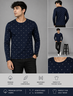 Premium Full Sleeve Printed T-Shirt for Men | Soft Cotton Casual Wear | Stylish Daily Wear