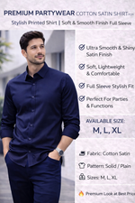 Premium Japanese Satin Partywear Shirt for Men | Ultra Smooth & Shiny Finish | Stylish Solid Shirt