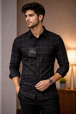Premium Cotton Check Shirt for Men | Stylish Slim Fit Casual & Formal Wear