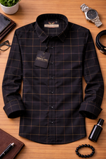 Premium Cotton Check Shirt for Men | Stylish Slim Fit Casual & Formal Wear