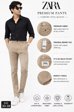 Stylish Men’s Cotton Pants Slim Fit | Casual & Formal Wear (28–36 Sizes)