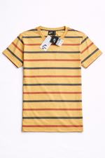 Men’s Striped T-Shirt | Premium Cotton Casual T-Shirt (Multi Color) | Regular Fit