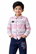 Kids Stylish Striped Shirt & Denim Pant Set | Boys Combo Outfit (Size 20–40)