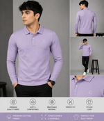 Premium Full Sleeve Polo T-Shirt for Men | Solid Cotton Polo | Stylish Casual Wear | Regular Fit
