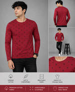 Premium Full Sleeve Printed T-Shirt for Men | Soft Cotton Casual Wear | Stylish Daily Wear