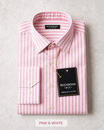 Premium Striped Cotton Shirt for Men | Full Sleeve Casual Shirt | Green & White Stylish Shirt