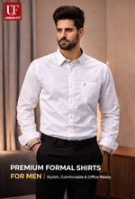 Urban Fit Premium Formal Shirt for Men | Cotton Blend | Stylish Office & Party Wear