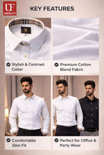 Urban Fit Premium Formal Shirt for Men | Cotton Blend | Stylish Office & Party Wear