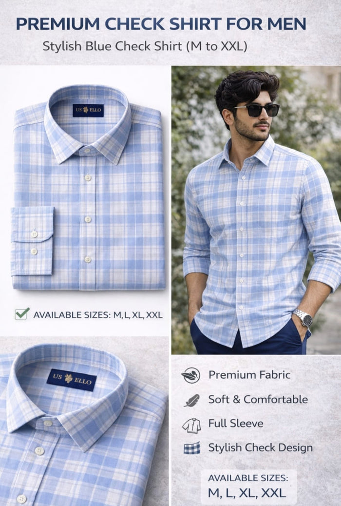 Premium Check Shirt Combo for Men | Full Sleeve Casual Shirts | Stylish Multi Colour Check Shirt
