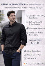 Premium Japanese Satin Partywear Shirt for Men | Ultra Smooth & Shiny Finish | Stylish Solid Shirt