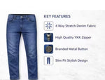 Men Stretchable Lycra Jeans | Slim Fit Denim Jeans for Men | Comfortable Stylish Casual Jeans (28 to 42)