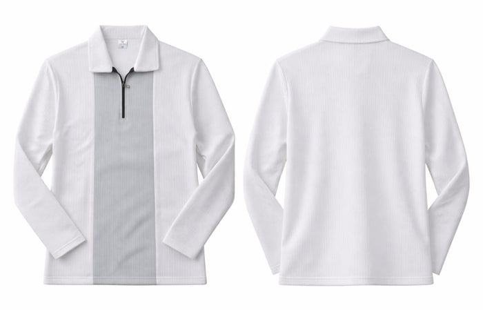 Men Premium Zipper Polo T-Shirt | Ribbed Texture Full Sleeve Casual Wear | Stylish Summer Knit Top