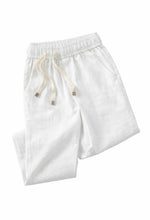 Men’s Pure Linen Pajama | Premium White Linen Lounge Pants for Men | Comfortable Summer Wear Drawstring Pajama