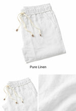 Men’s Pure Linen Pajama | Premium White Linen Lounge Pants for Men | Comfortable Summer Wear Drawstring Pajama