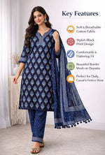 Women Printed Cotton Kurta Set | Stylish Ethnic Wear Kurti for Daily & Casual Use | Comfortable Regular Fit