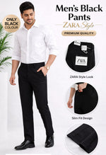 Men’s Formal Pants (White & Black) | Premium Slim Fit Trousers (28–34) | Zara Style