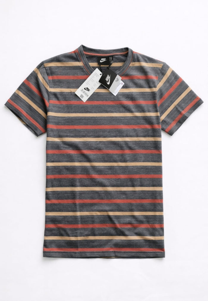 Men’s Striped T-Shirt | Premium Cotton Casual T-Shirt (Multi Color) | Regular Fit