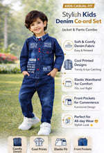 Kids Denim Jacket & Jeans Set | Stylish Boys Co-ord Outfit | Premium Casual Wear (2–6 Years)
