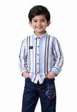 Kids Stylish Striped Shirt & Denim Pant Set | Boys Combo Outfit (Size 20–40)